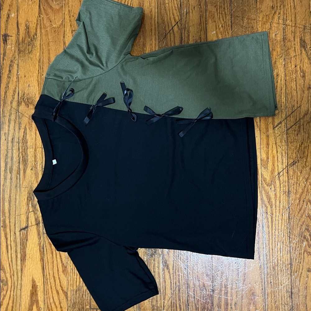 SHEIN green/black block shirt. Size large